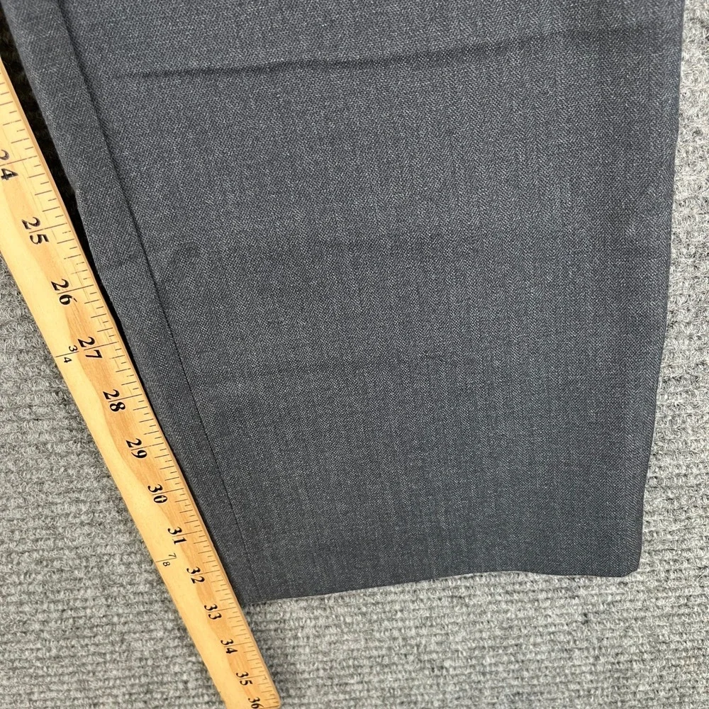 Banana Republic Dress Pants Men 33x34 Charcoal Grey Tailored Fit Flat Front